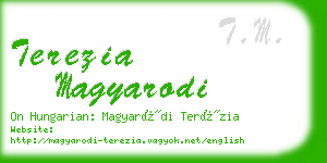 terezia magyarodi business card